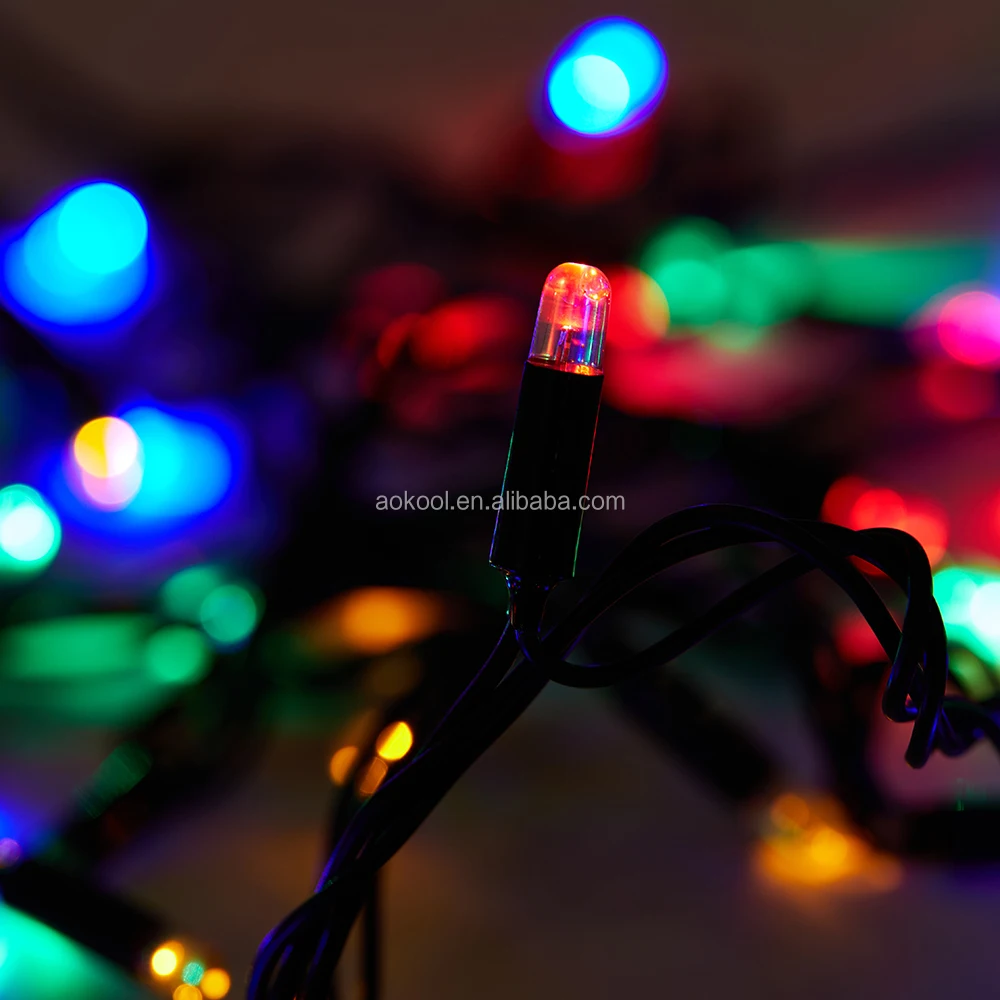 Outdoor Garland light String Xmas Decoration RGB Color Rubber Fairy lights