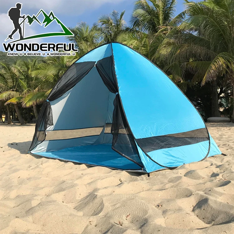 Spot Wholesale Explosion Models Fully Automatic 2 Seconds Speed Opening Anti-Mosquito Beach Shade Gauze Tent