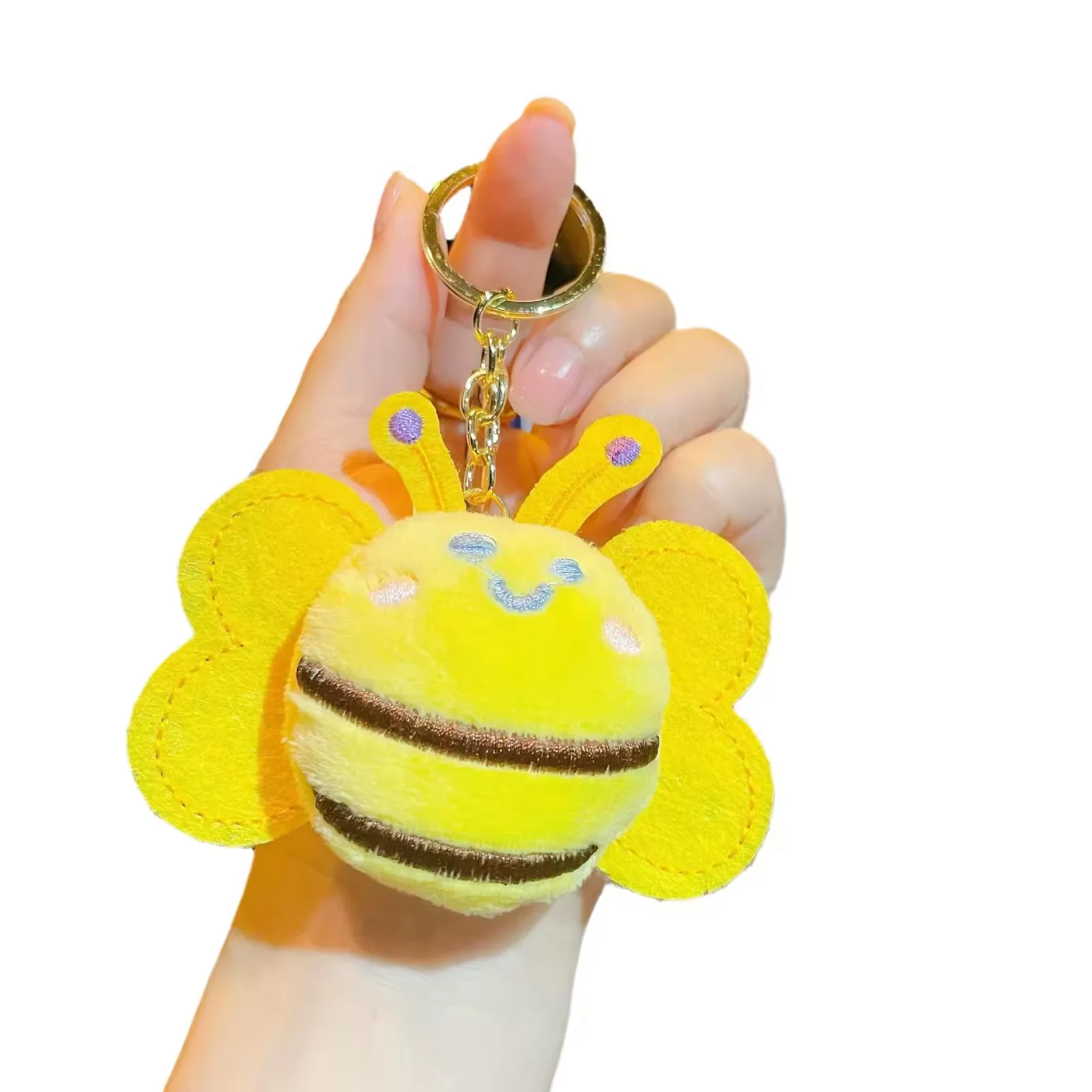 Plush Toy Honeybee Bee Bag Pendant Festival Gift plush keychains toys Doll ornament mini stuffed animals