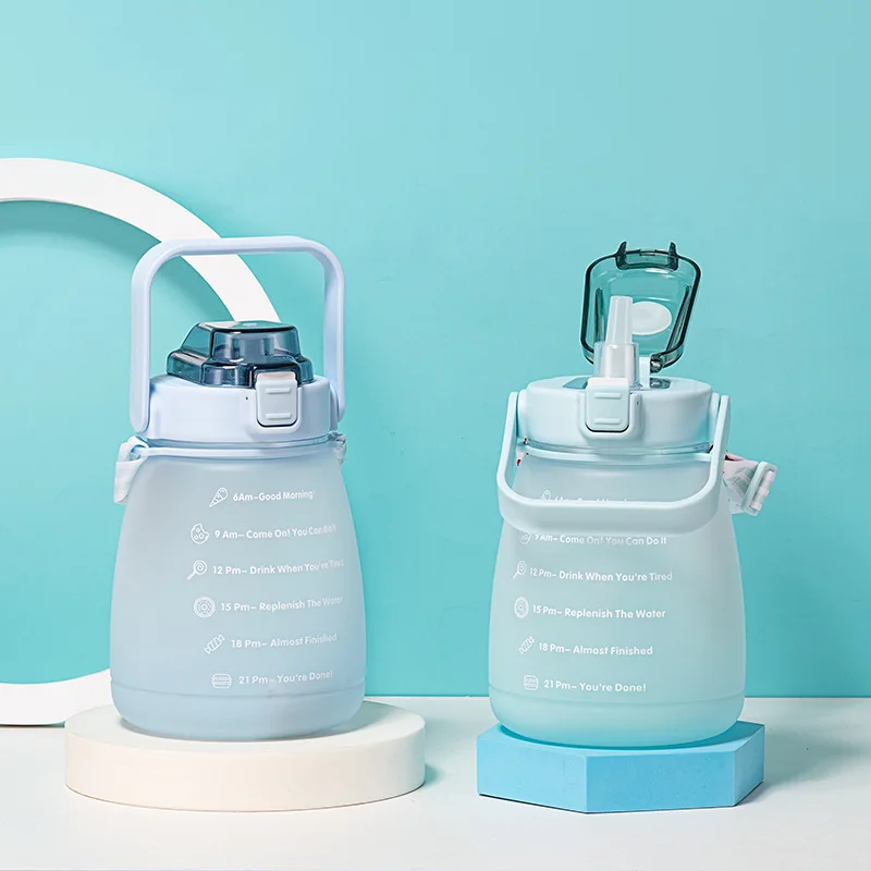 Flypeak Wholesale Supplier Top Seller 1400ml Kids custom plastic water bottle Motivational Time Marker Water Bottle Children