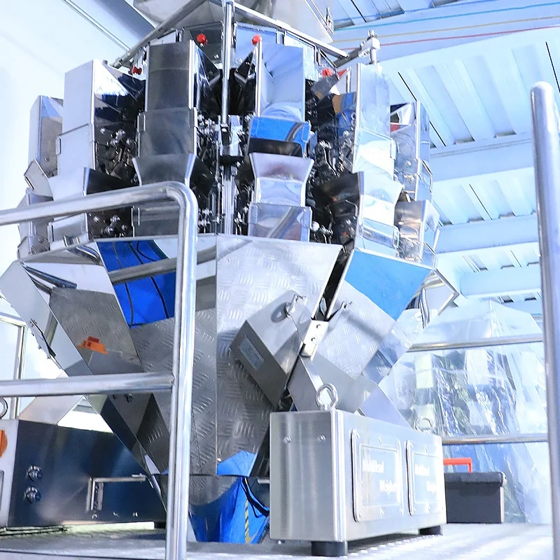 200g 500g 1kg Snack Peanuts Conveyor Belt Zipper Pouch Doypack Premade Bag Packing Multihead Weigher Machine