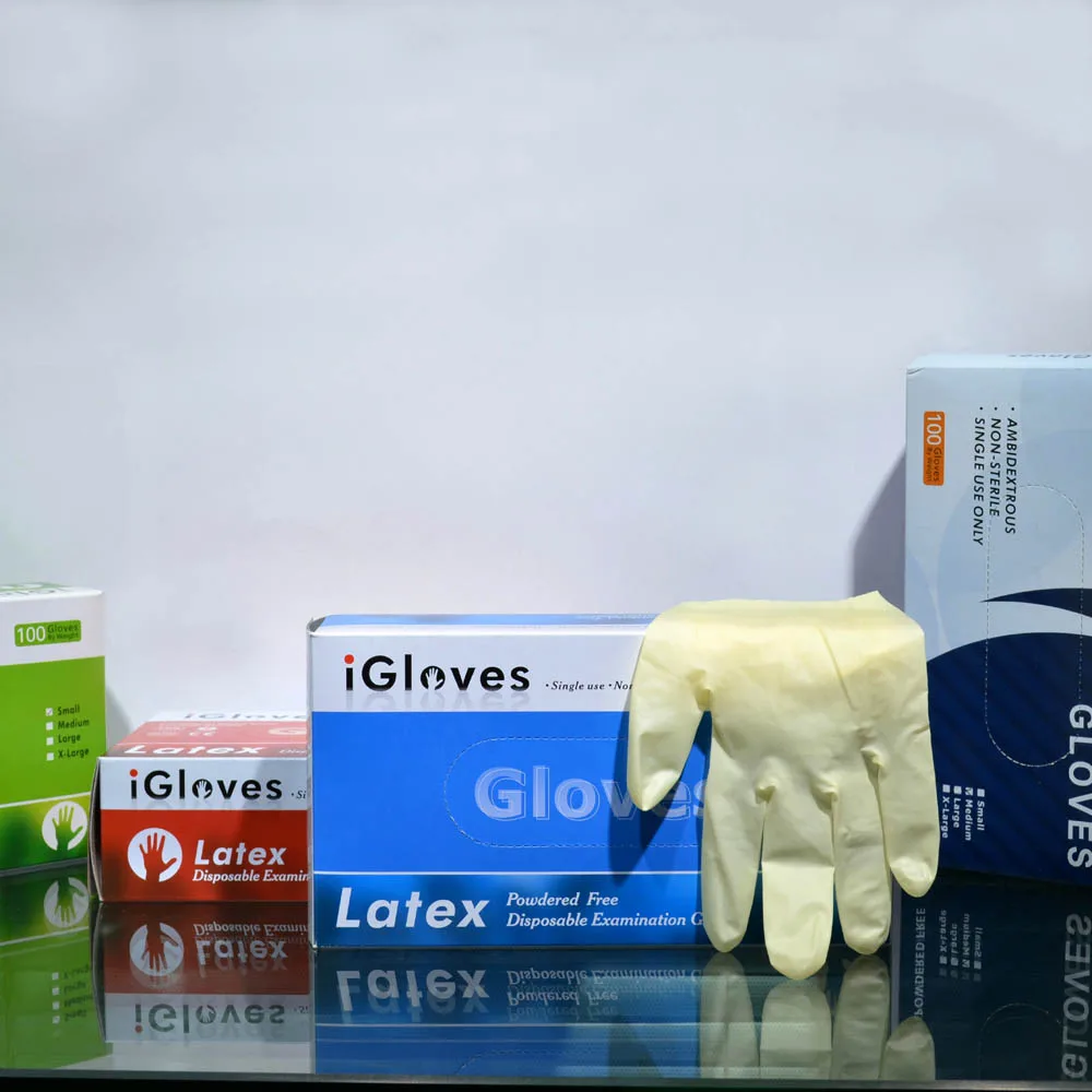 Latex Glove Condom Powder Free Gloves Black
