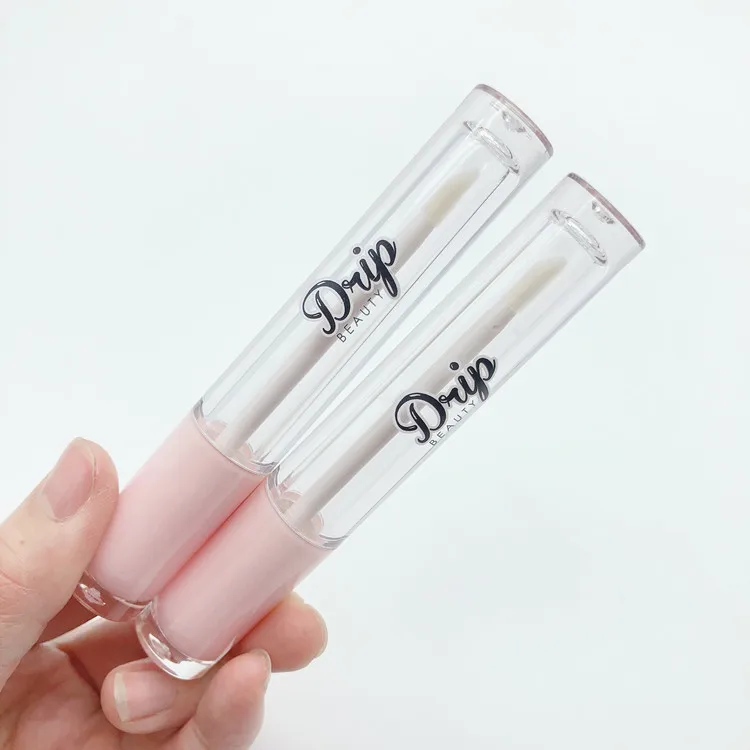 Hot seller 5 ml lip gloss tube container with wand purple lip gloss package