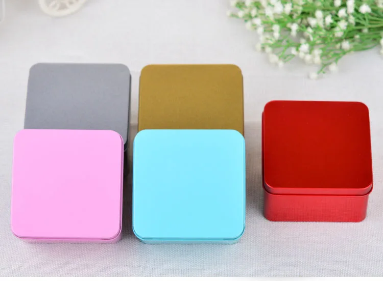 Creative tin square tinplate box gift candy box weight loss candy jewelry packaging tin box