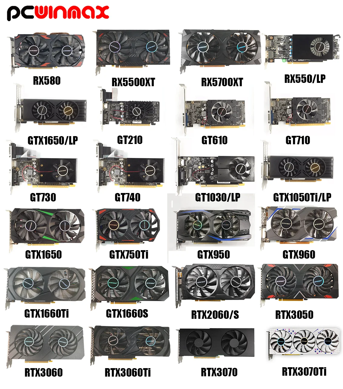 PCWINMAX Geforce GTX 750 Ti 2GB GDDR5 Low Profile Wholesale Original Gaming VGA Graphics Card Cheap 750Ti GPU