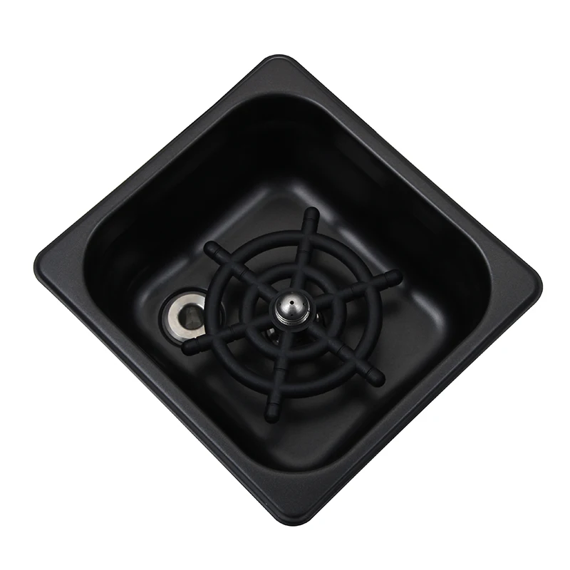  black mini drain sink rinser glass cup bottle washer for home bar cafe hotel restaurant