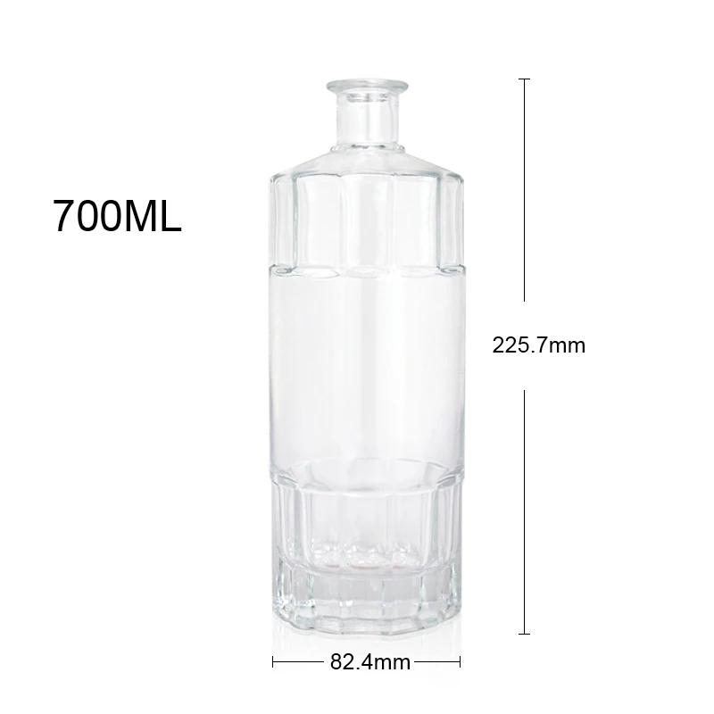 Cheap Customize glass Whiskey700 ml glass vodka empty glass bottle gin for whisky vodka