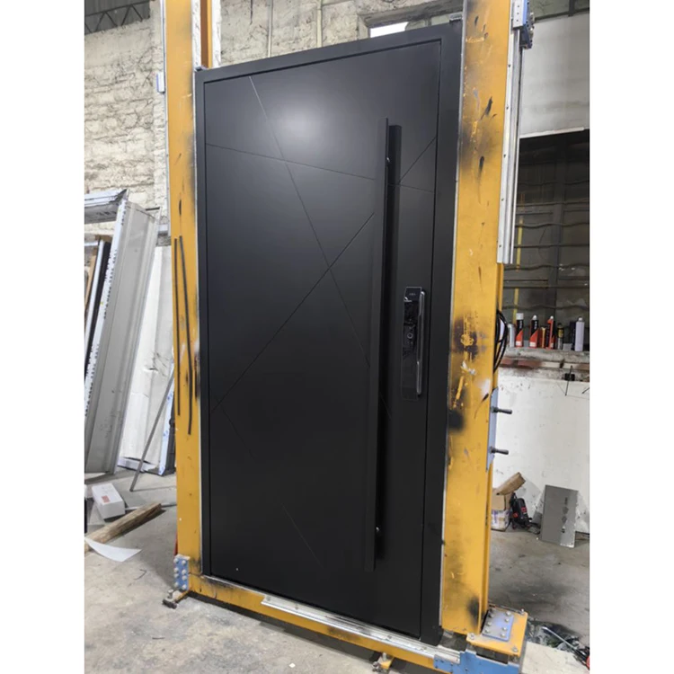 Modern Design Alum Pivot Apartment Entrance Door Anti-theft Front Security Exterior Doors for House Manufacturer Custom Luxury