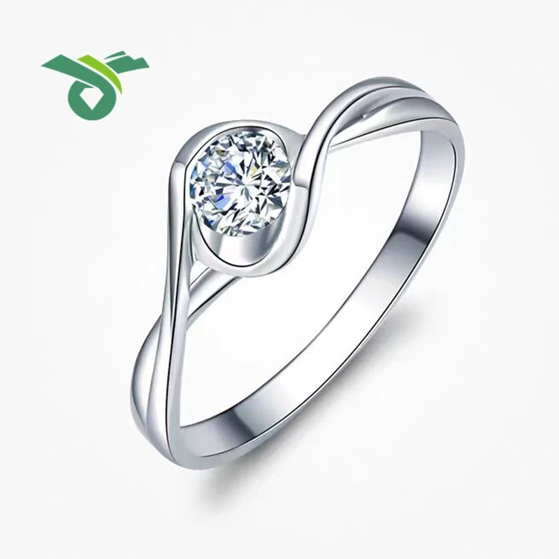 Refined HPHT Lab-Created Diamond Engagement Ring in White Rose Gold. CVD Lab Diamonds. Fine Jewelry Ideal for Women.