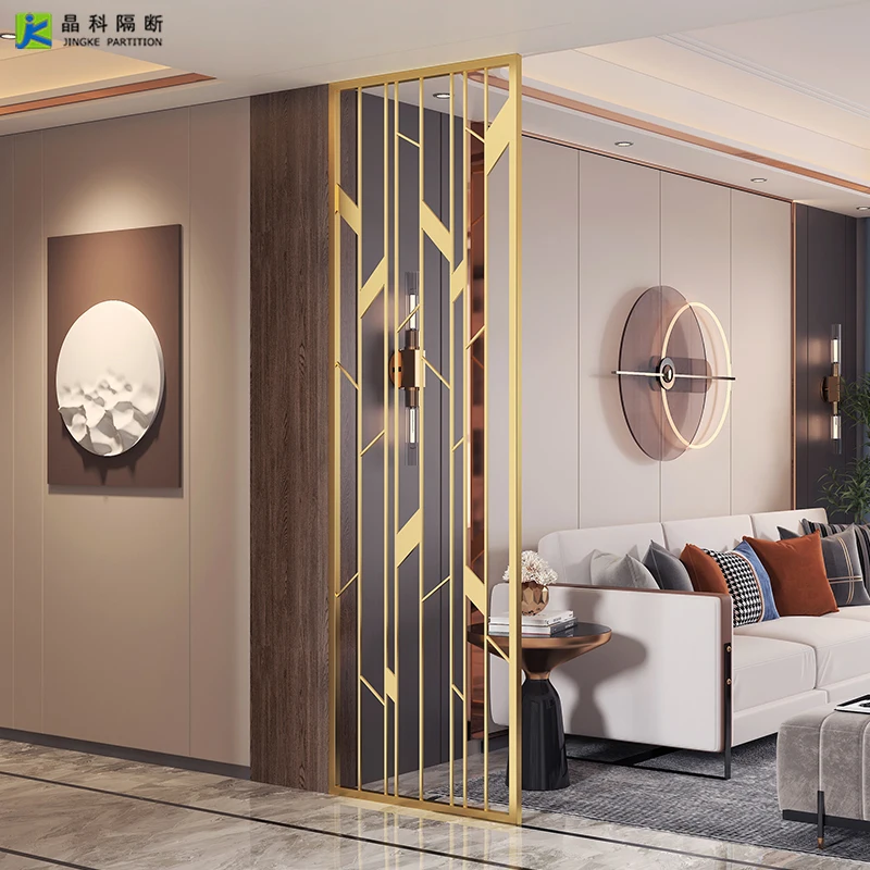 New Design Laser Cut Metal Panel Decorative Screen Stainless Steel Sliding Room Divider