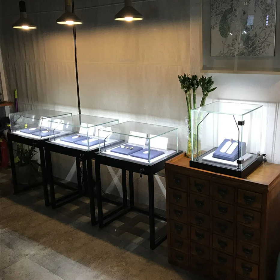 Diamond Showcase Display Smart Touch Sensor Commercial Led Cabinet Light Product 3w Jewelry Standing Spotlight