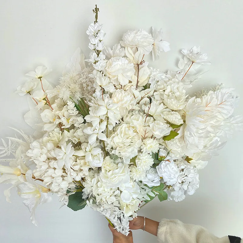 Handmade organza flower with garlic ball artificial narcissus flower for store display wedding event decoration