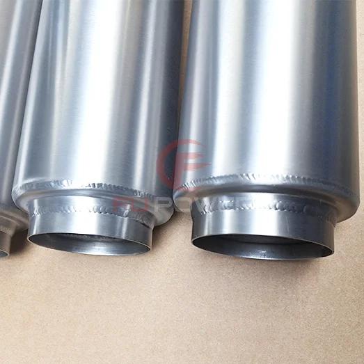 Racing Car Auto Universal Exhaust noiser Muffler Bass Sound Burnt Titanium Big sound Round Canister Car sport Tail Pipes Muffler