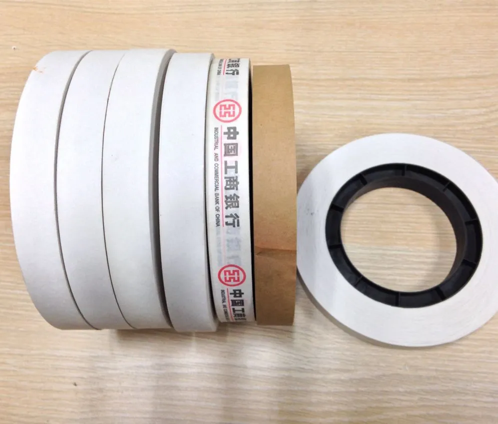 Banknote banding tape 20mm wide strap money bundle tape custom printed paper strapping tape