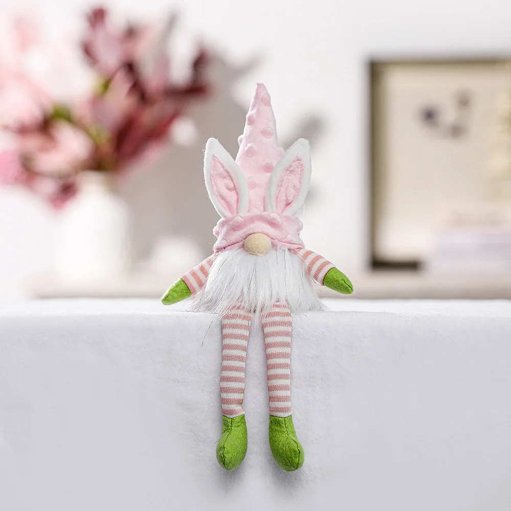 New Easter Doll With Lamp Hanging Leg Dwarf Pendant Faceless Doll Creative Plush Doll Toy
