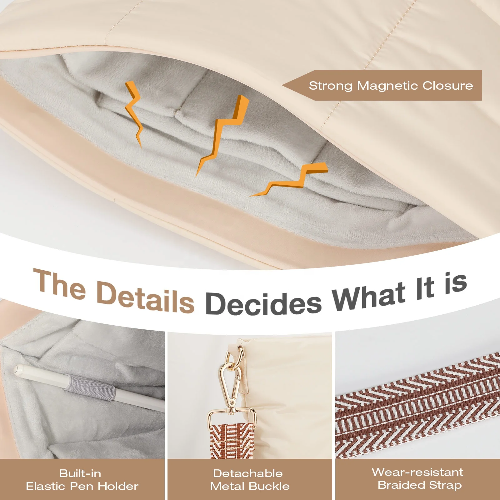 MoKo Universal Puffy Tablet Shoulder Bag Trendy Puff Pillow Sleeve Case for Samsung Galaxy tab A9 S9 iPad pro 11 12.9 Tablets