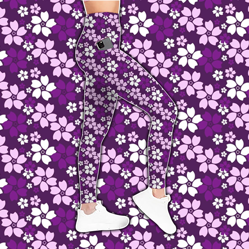 High Waist Sports Leggings Ribbed Yoga Pants Gym Leggings for girls with pocket