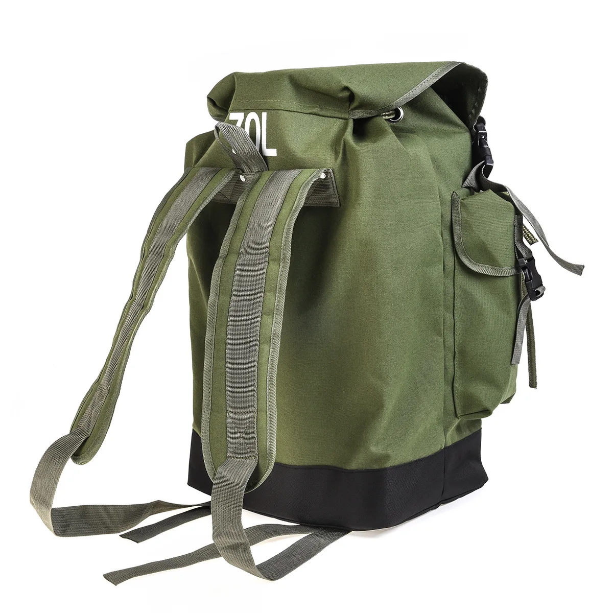 Fishing backpack army green 70L hiking camping backpack European outdoor large capacity fishing gear backpack