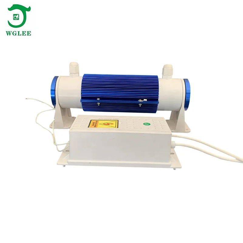 Adjustable power supply double air cooling 10g quartz tube ozone generator cell kit