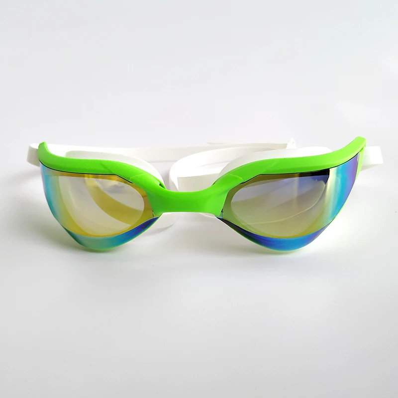 waterproof silicone rubber custom racing competition competition swimming goggles