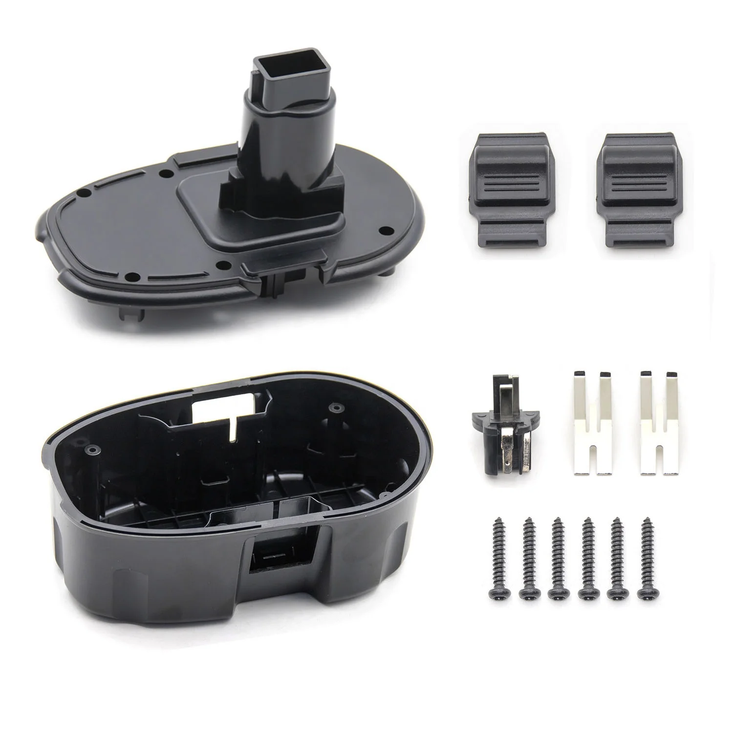 Hot Sale Battery Case Replacement for Dewalt 18V Plastic Shell Box Ni-Cd Ni-Mh Cordless Power Tool Battery Case DC9091 DC9096