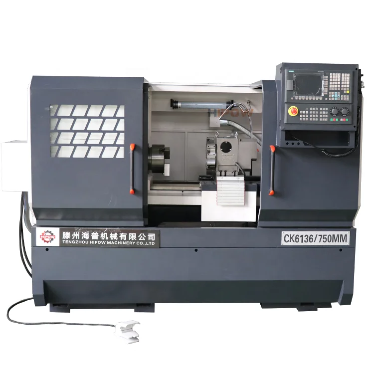 Фабрика CK6136 CK 6150 CNC токарный станок для работы с металлом с плоской платформой токарный станок с ЧПУ