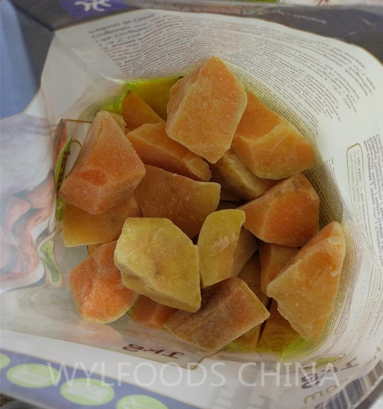 Замороженный сладкий картофель и чипсы Таро цельный корень очищенный обработанный процесс замораживания IQF