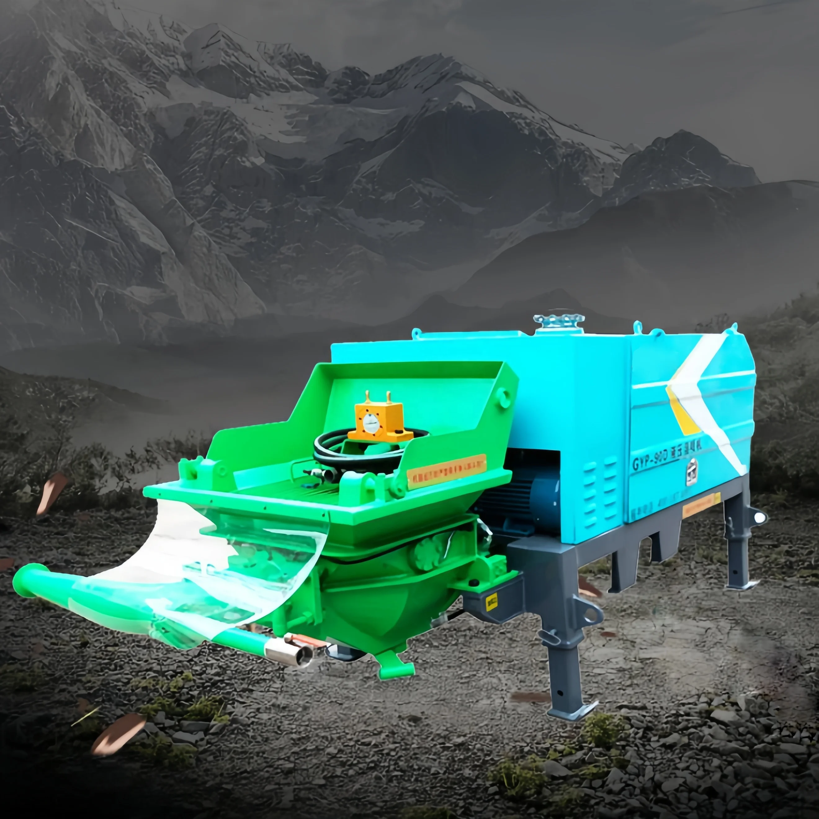 Factory Price Portable 3- 9 m3 per hour Wet-Mix Concrete Sprayer Spray Machine for Slope Protection