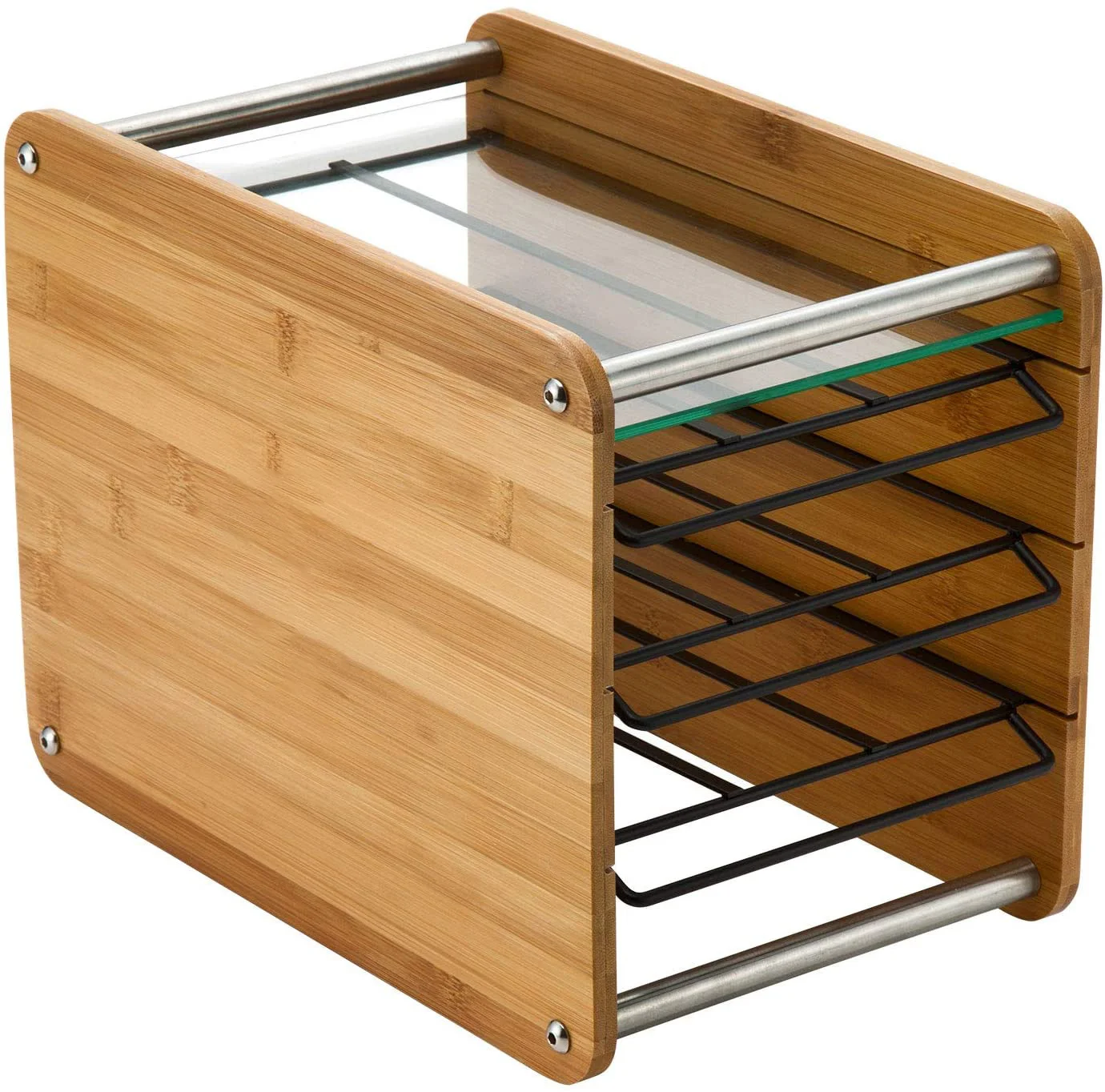 Bamboo K-Cup 45 Holder Organizer Coffee Pod Storage Box Drawer K-cup K-cup Coffee Pods Caddy Storage