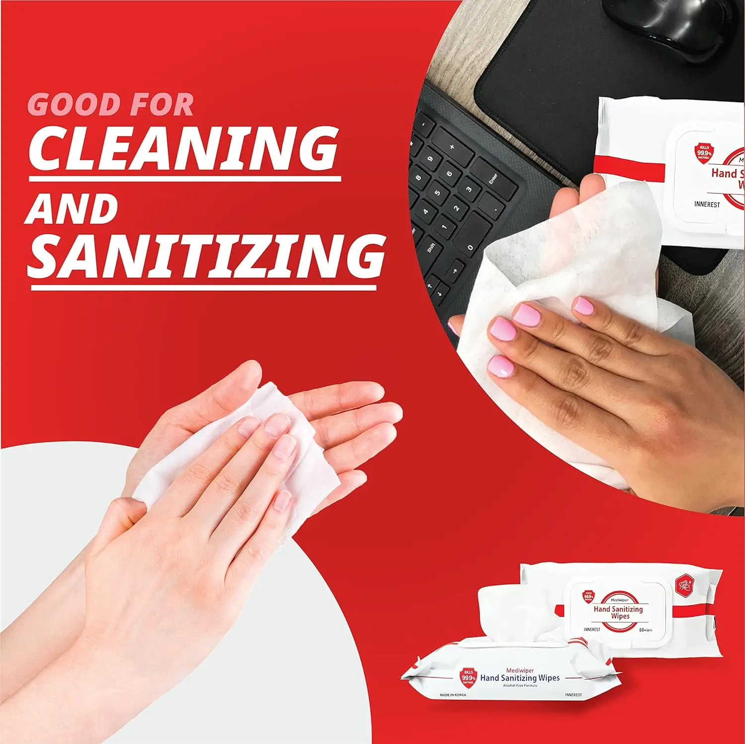 Customized disinfectaning medical antibacterial disposable non-woven alcohol wipe