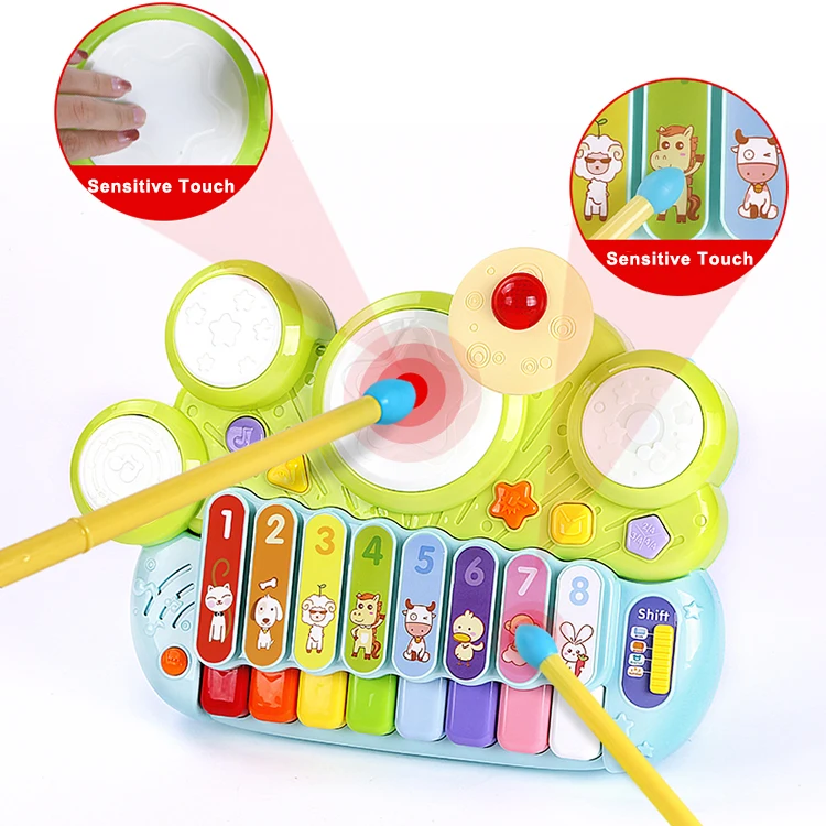 Attractive design Electronic Organ Children Educational Piano Keyboard Toy Drum Set Musical Xylophone Toy