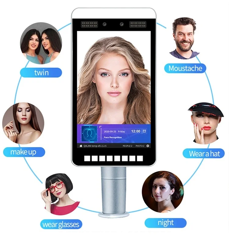Best Quality Thermometer Face Recognition Time Attendance System Machine of Bottom Price
