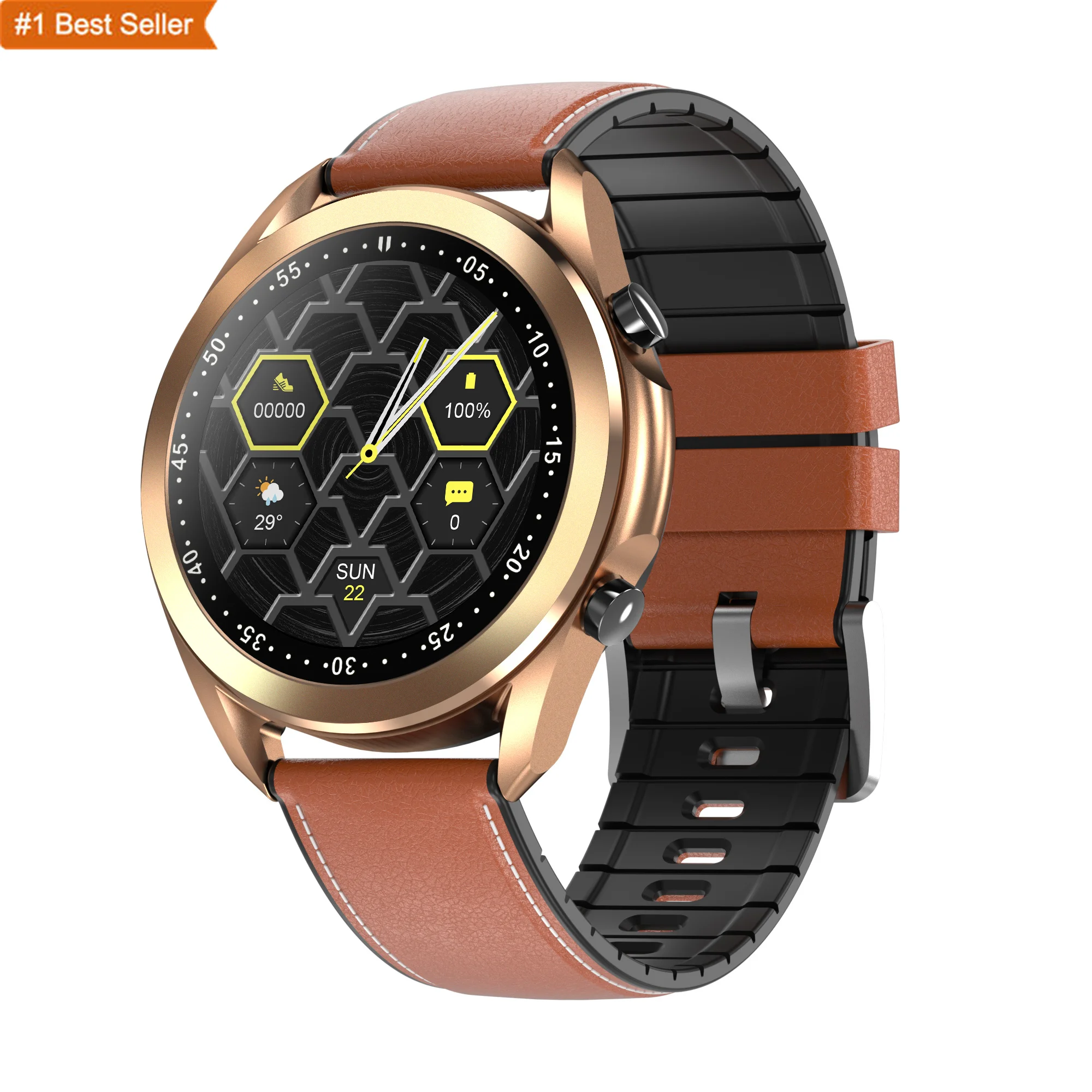 Jumon Wholesale 2022 New Smart Watch DW95 With Calls Voice Assistant Body Temperature Leather Strap Mens Smartwatch