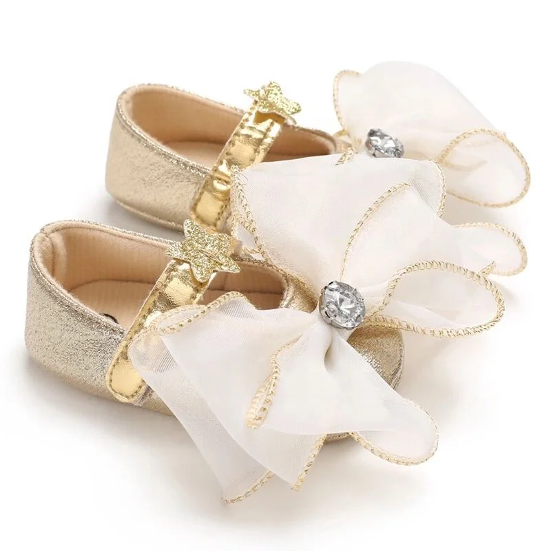 Fashion Newborn Dress Girls Toddler Rhinestone Baby Ballet Shoes
