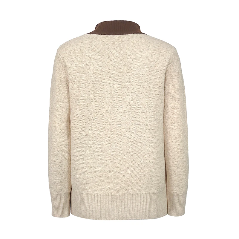 Factory Custom Spring New Pure Cashmere Jumpers Half High Collar Knitted Sweater
