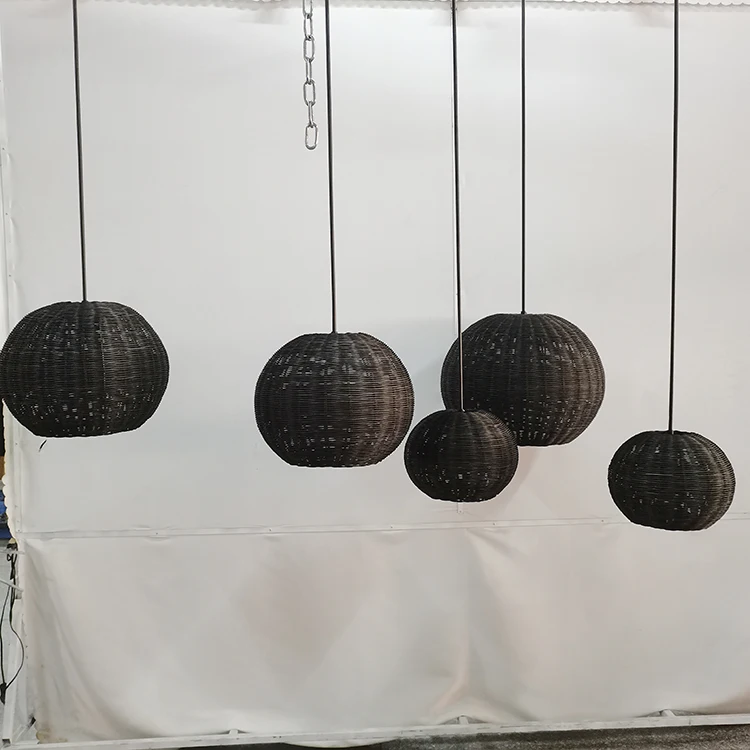 Ротанговая Подвесная лампа из поросенка подвесной светильник ткани для домашнего