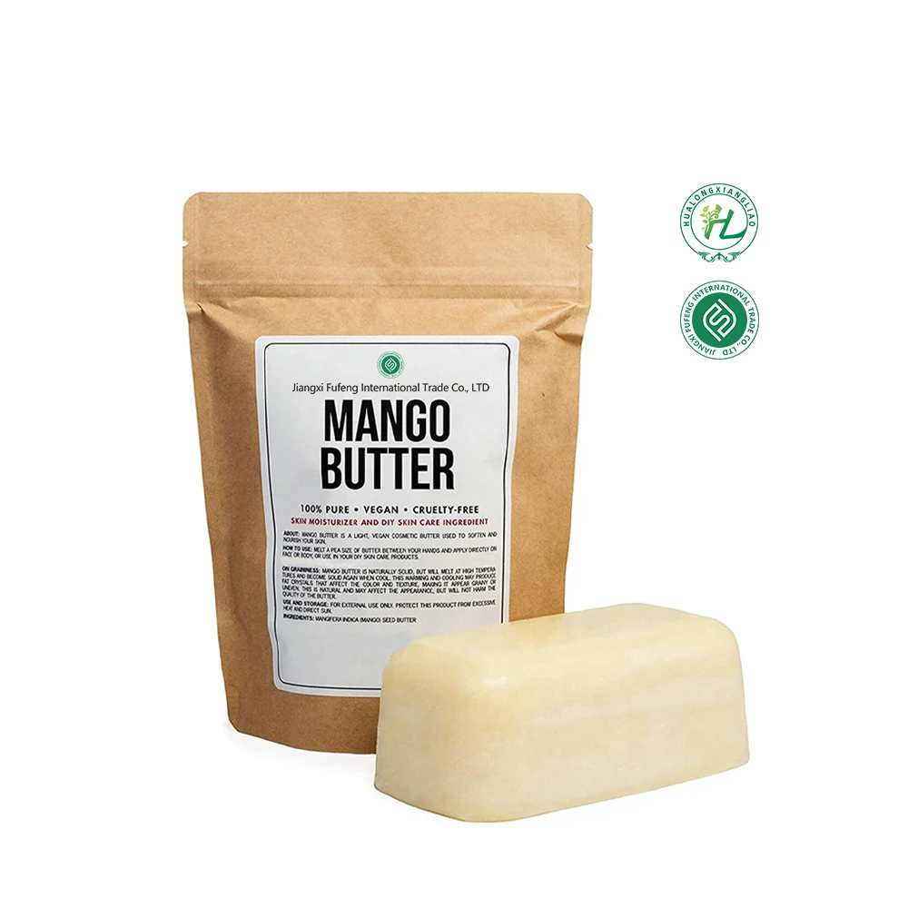 FF- Natural Mango Butter Raw Organic Bulk Supplier,1kg,Cold Pressed Mango Seed Butter Unrefined For Hair Cream, Soap Making Base