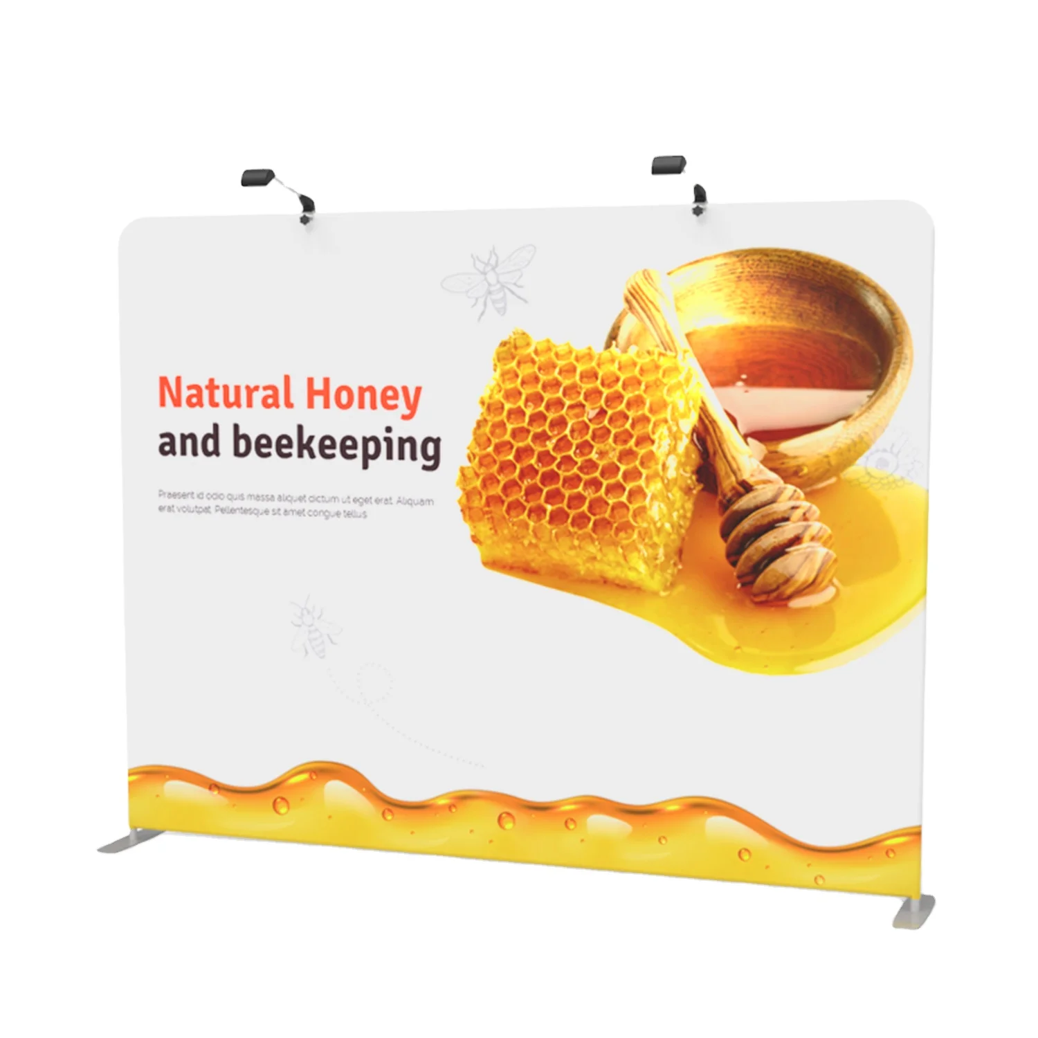 8ft 10ft tension fabric wall display stand photo booth background for exhibition