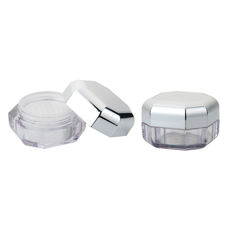 2024 Luxury round star inner case diamond empty eyeshadow palette container blush case packaging cheetah eyeshadow case