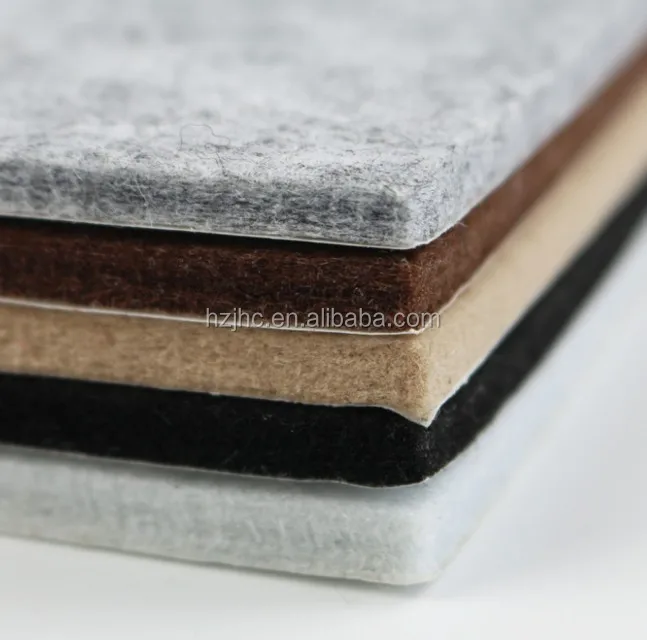 Custom colourful pure wool press felt 8mm 10mm 15mm 20mm 25mm thick firm felt synthetic pet pp nonwoven plat mat felt fabric