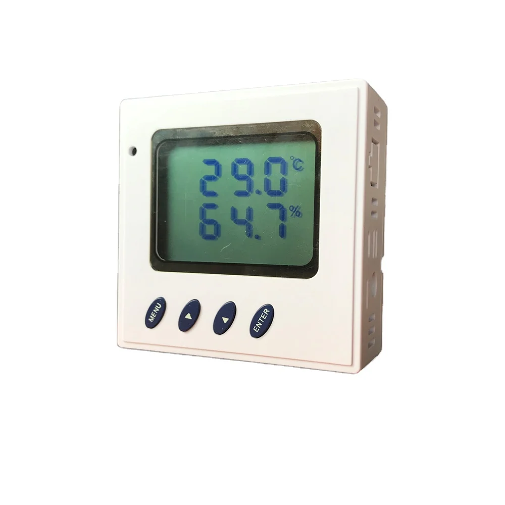 RS485 Modbus 4-20mA 0-5V Output Temperature Humidity Sensor Transmitter Transducer with LCD Display, 86mm Wall Mounting