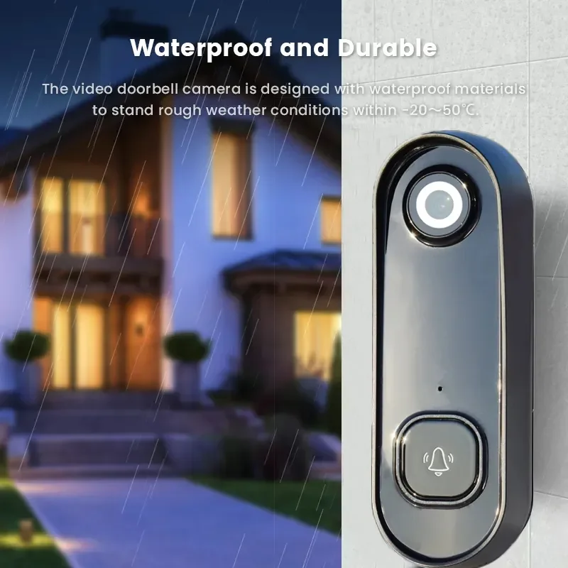 Outdoor Video Doorbell With Alexa 128g Doorbell Camera Wifi 1080 Wireless Tuya Smart Life Door Bell Dingdong Camera WiFi