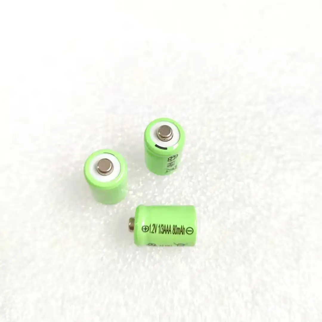 1/4aaa 1/3aaa 80mah akku 1/3aaa 80mah 100mah 120mah batteries 1.2 v rechargeable ni-mh 80mah 1.2v