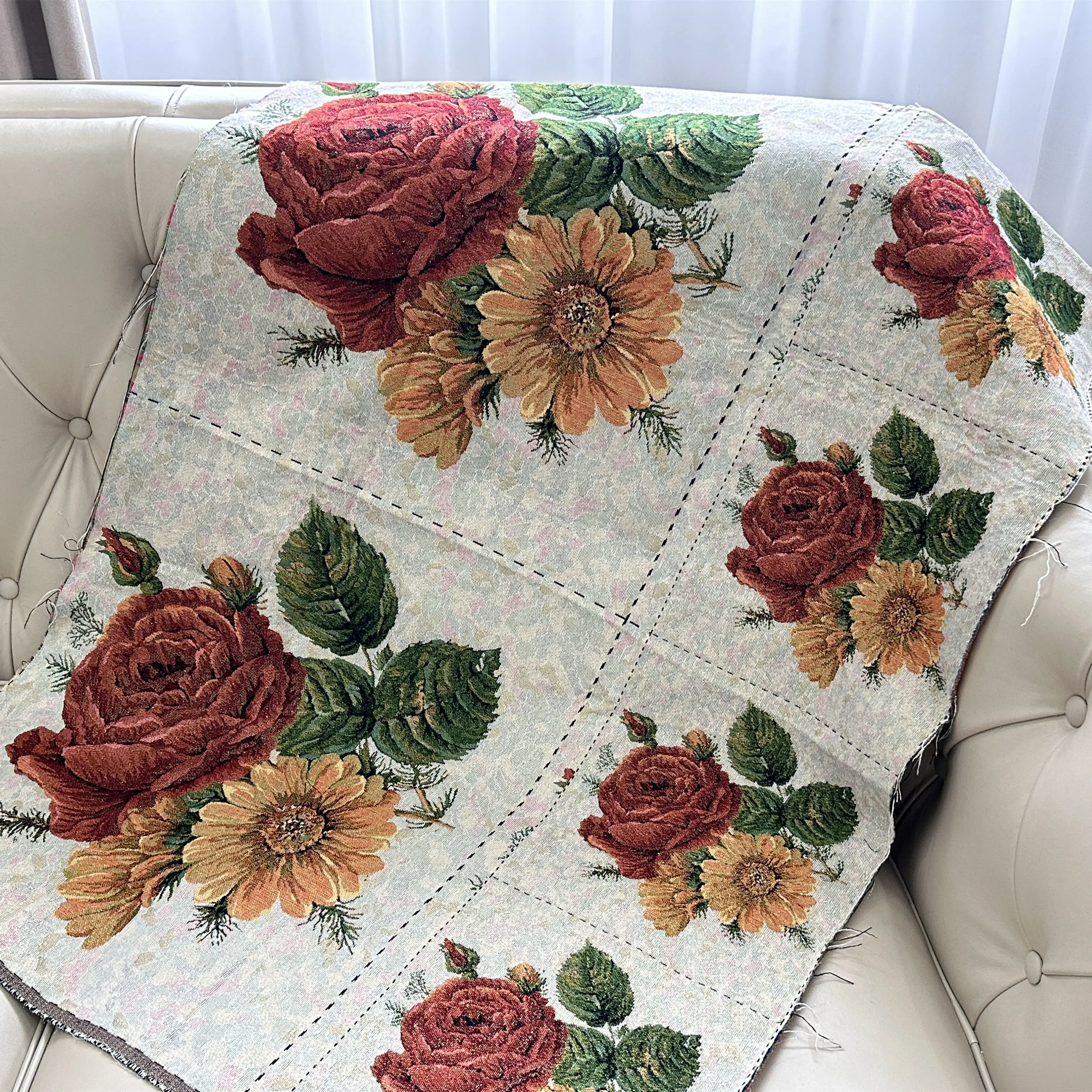 High Quality Jacquard Fabric Polyester Cotton Brocade Woven Clothing Garden Throw Pillow Shoe Upper Dress Upholstery Yarn Dye
