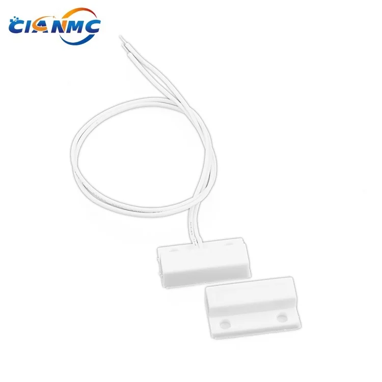 Central Wire Leads Surface Mounted Magnetic Contact Detector Sensor With OKI Reed Switch And Double Sticker Foor Door Open Alarm