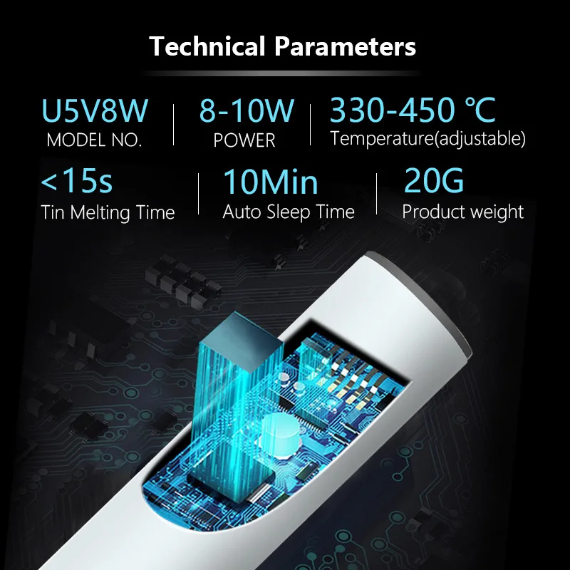 Беспроводной уличный сварочный инструмент с аккумулятором 5V8W USB портативный мини-паяльник контролем