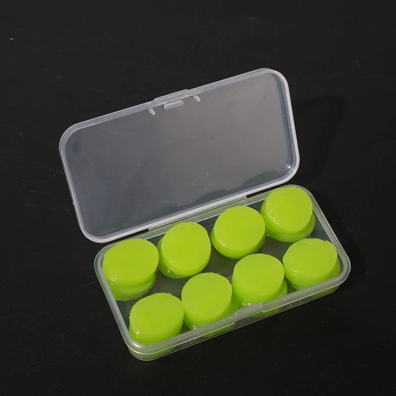 Boxed 8pcs silicone mud earplugs Swimming and bathing waterproof anti-noise wax earplugs Soundproof Foam earplugs