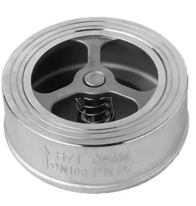 H71W PN40 DN80 CF8M зажимное уплотнение насоса дисковый обратный клапан клапана для бутылок с водой