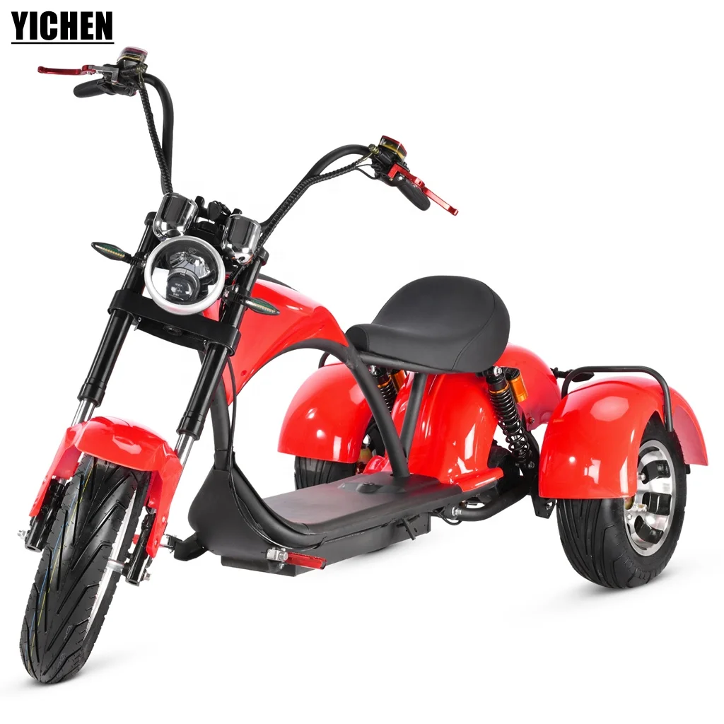 YICHEN Motocicleta de 3 колеса для роликовых X1 полной подвеской EEC COC 3 колеса электрический скутер трехколесный велосипед Мотор велосипед, способный преодолевать Броды для взрослых