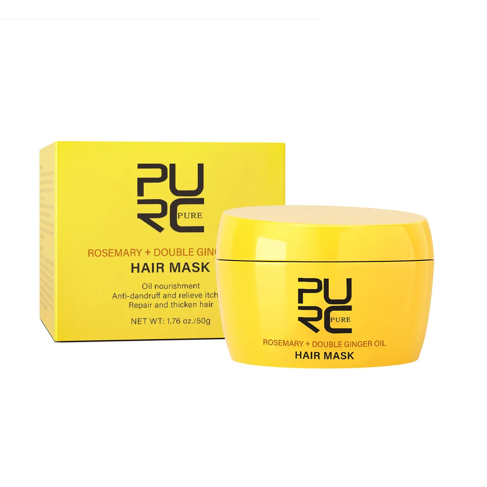 PURC Turmeric Rosemary Hair Mask Frizz Free Steam Treatment Cream Fluffy Smooth Repair Hair Mask